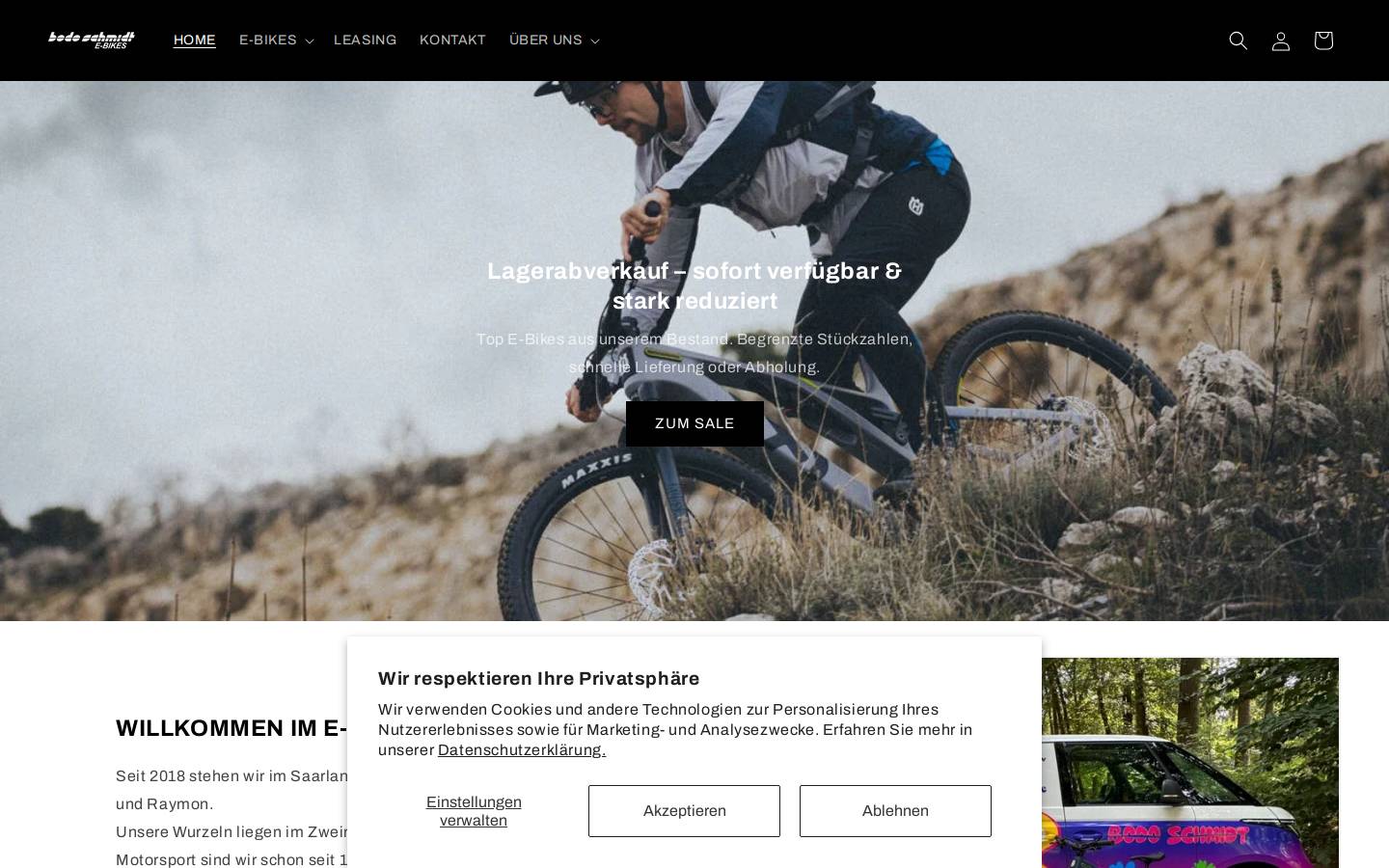 ebike-powershop.de homepage screenshot