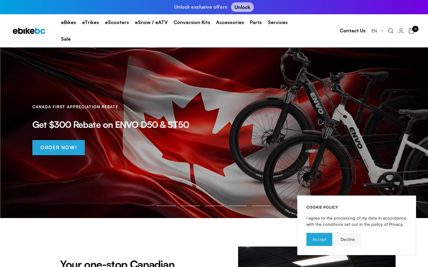 ebikebc.com homepage screenshot