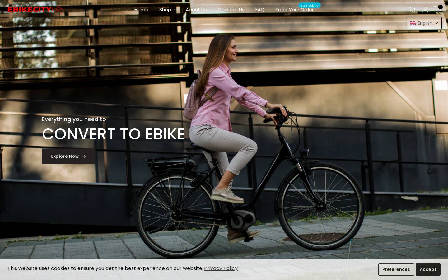 ebikecity.eu homepage screenshot