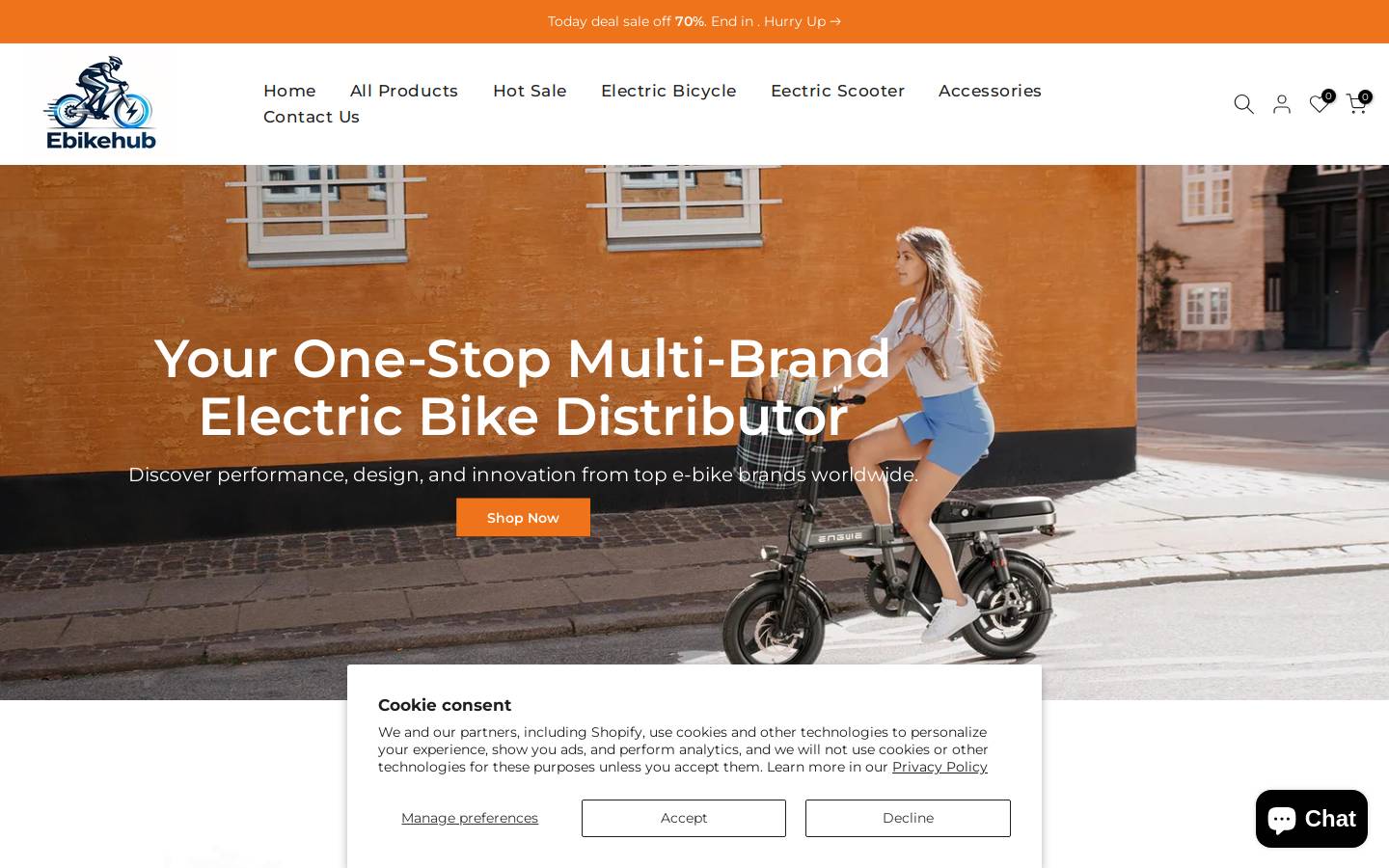 ebikehub.eu homepage screenshot