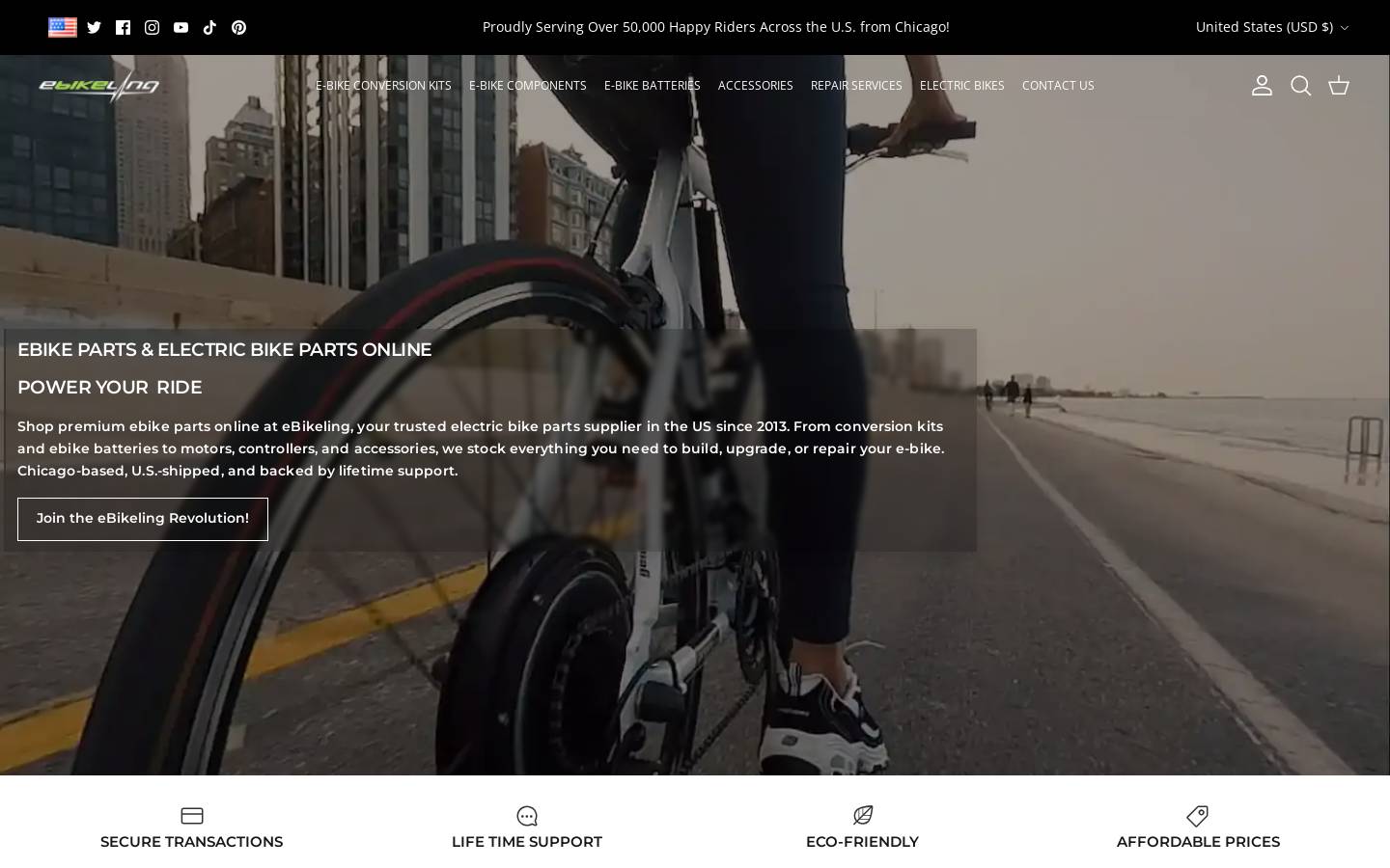 ebikeling.com homepage screenshot
