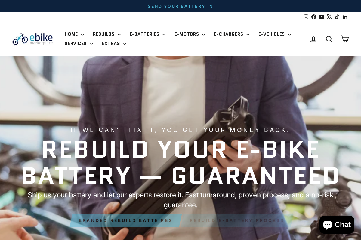 eBikeMarketplace homepage screenshot
