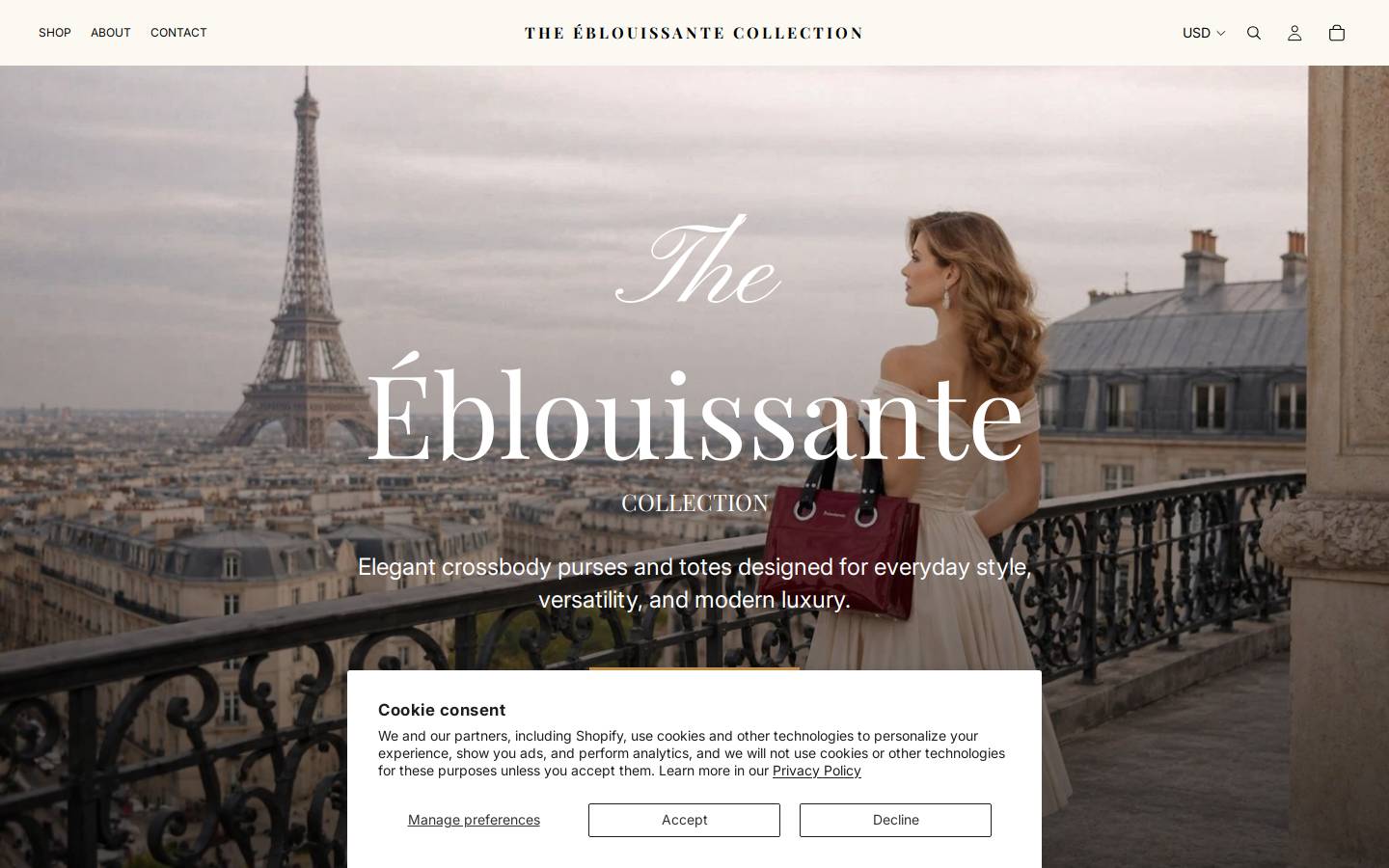 eblouissante.com homepage screenshot