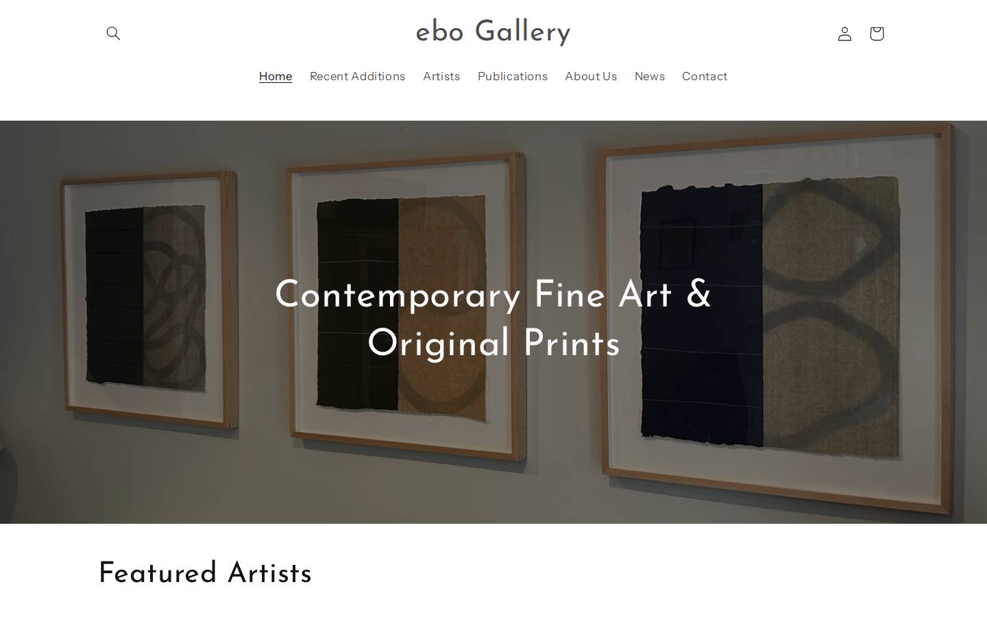 ebogallery.com homepage screenshot