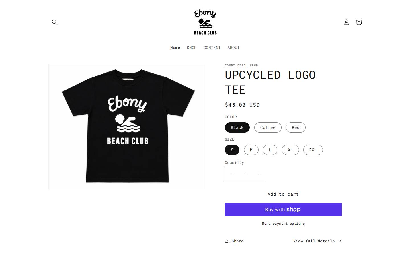 ebonybeachclub.com homepage screenshot