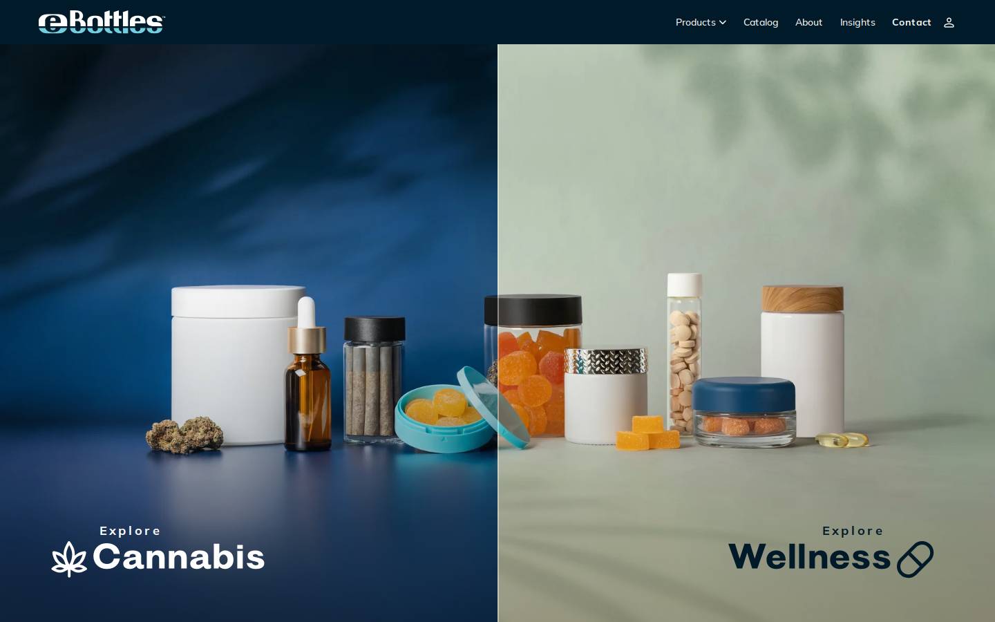 eBottles.com homepage screenshot