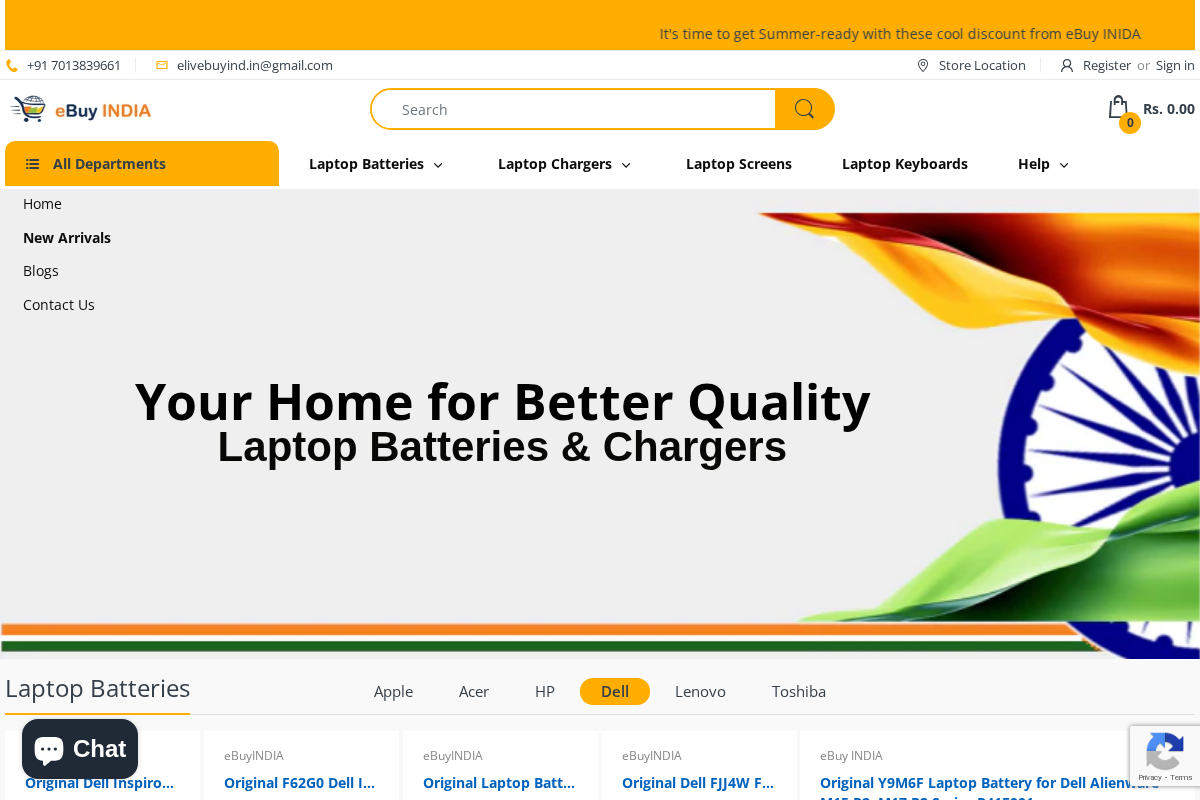eBuy INDIA homepage screenshot