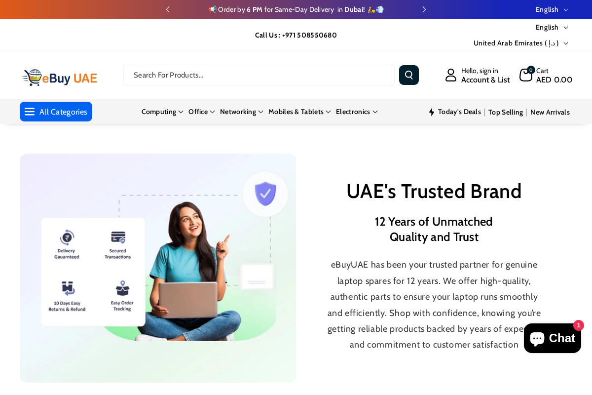 ebuyuae.com homepage screenshot