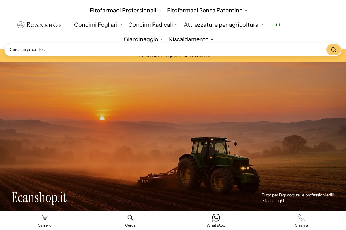 Ecanshop homepage screenshot