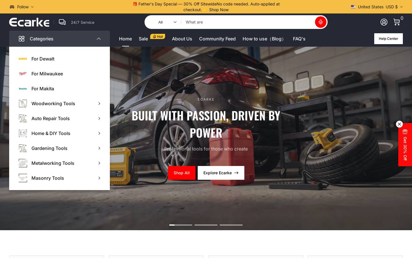 ecarketools.com homepage screenshot