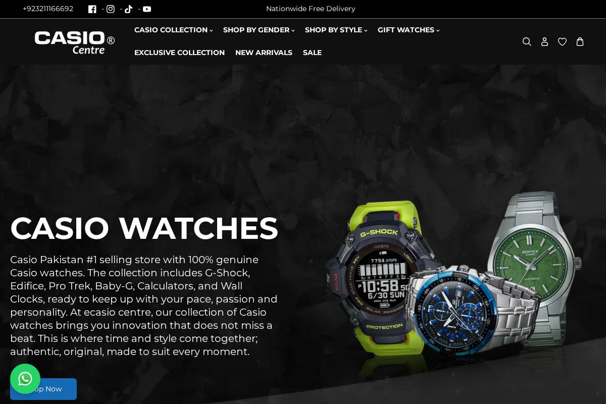 ecasiocentre.pk homepage screenshot