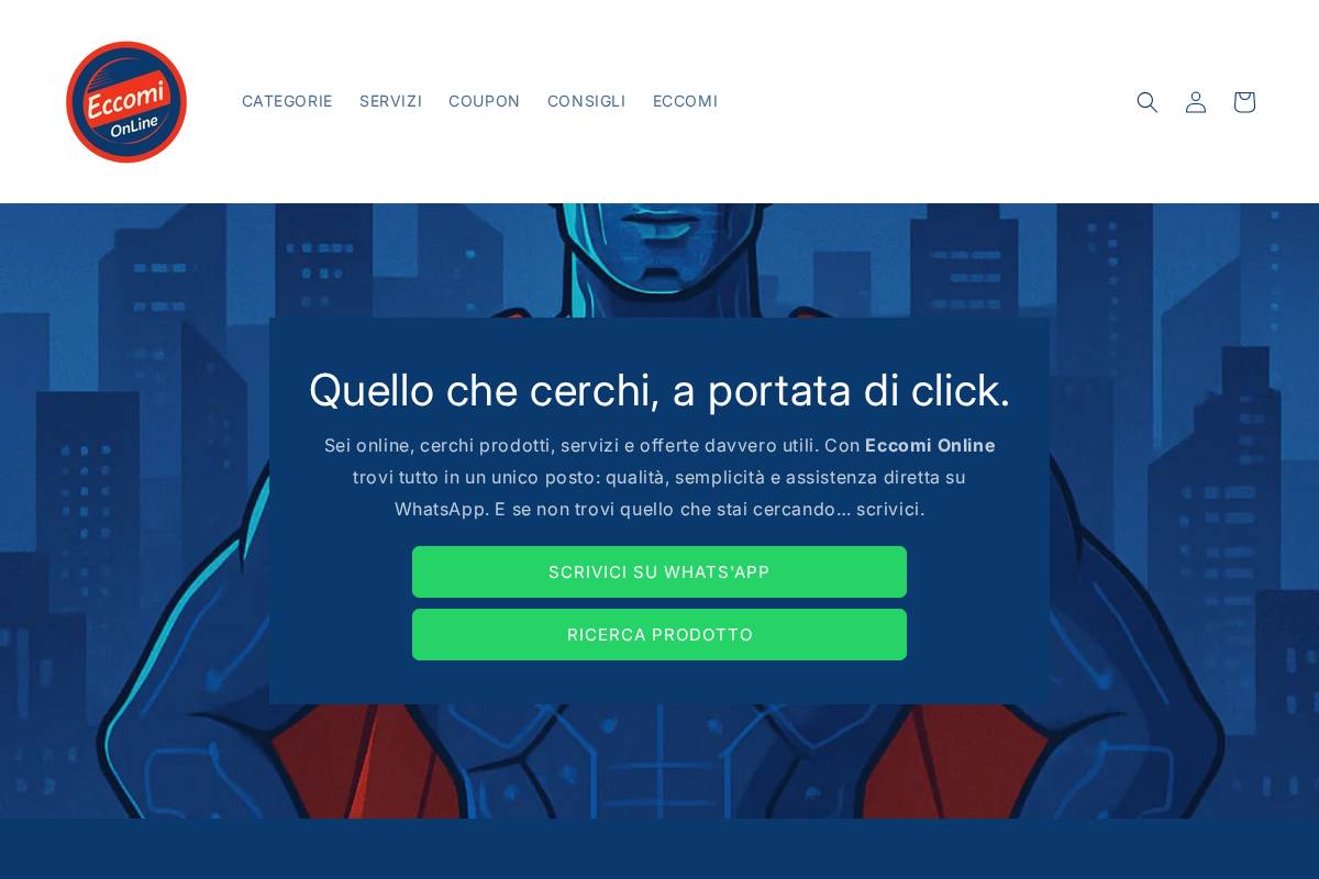 eccomionline.com homepage screenshot