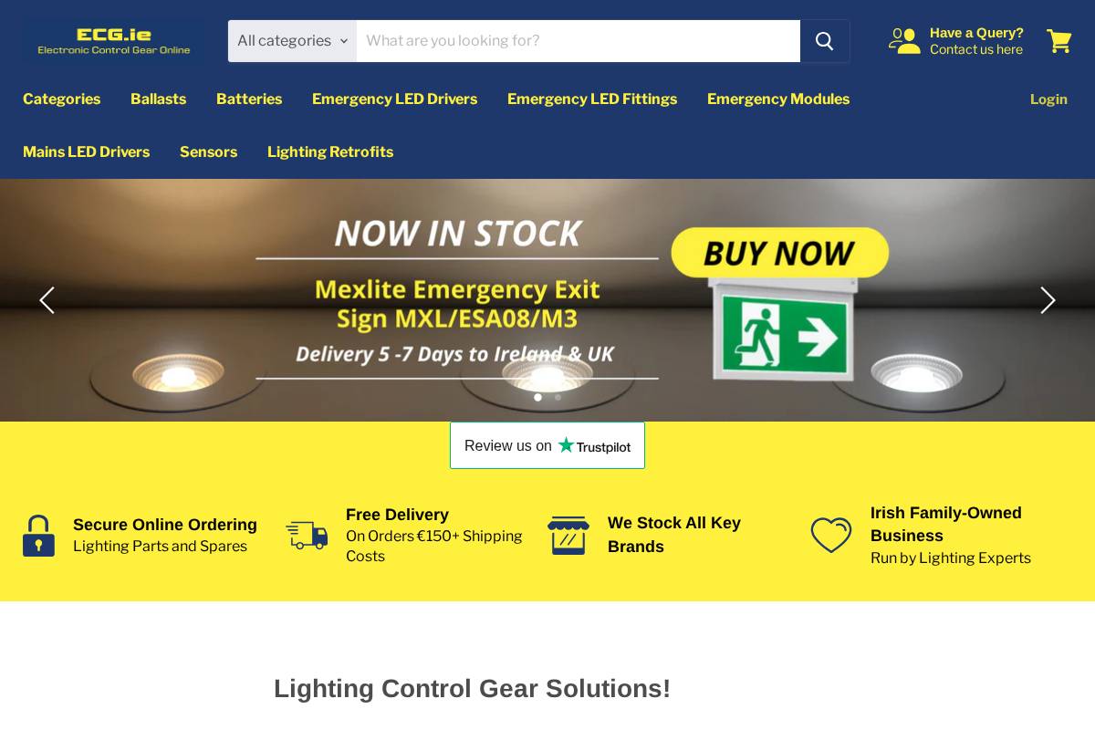 ECG homepage screenshot