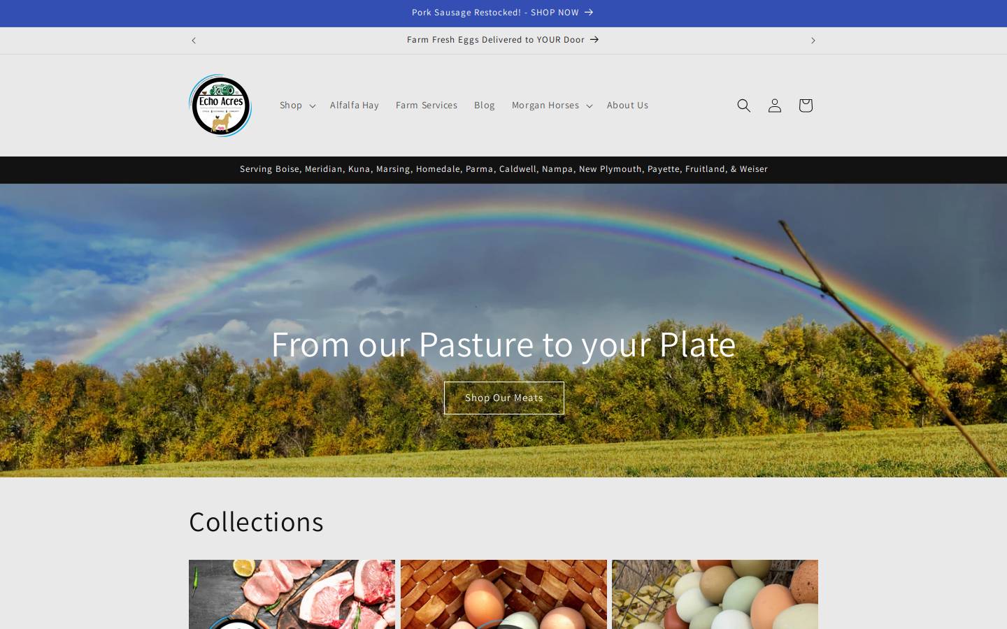 echoacreshomestead.com homepage screenshot