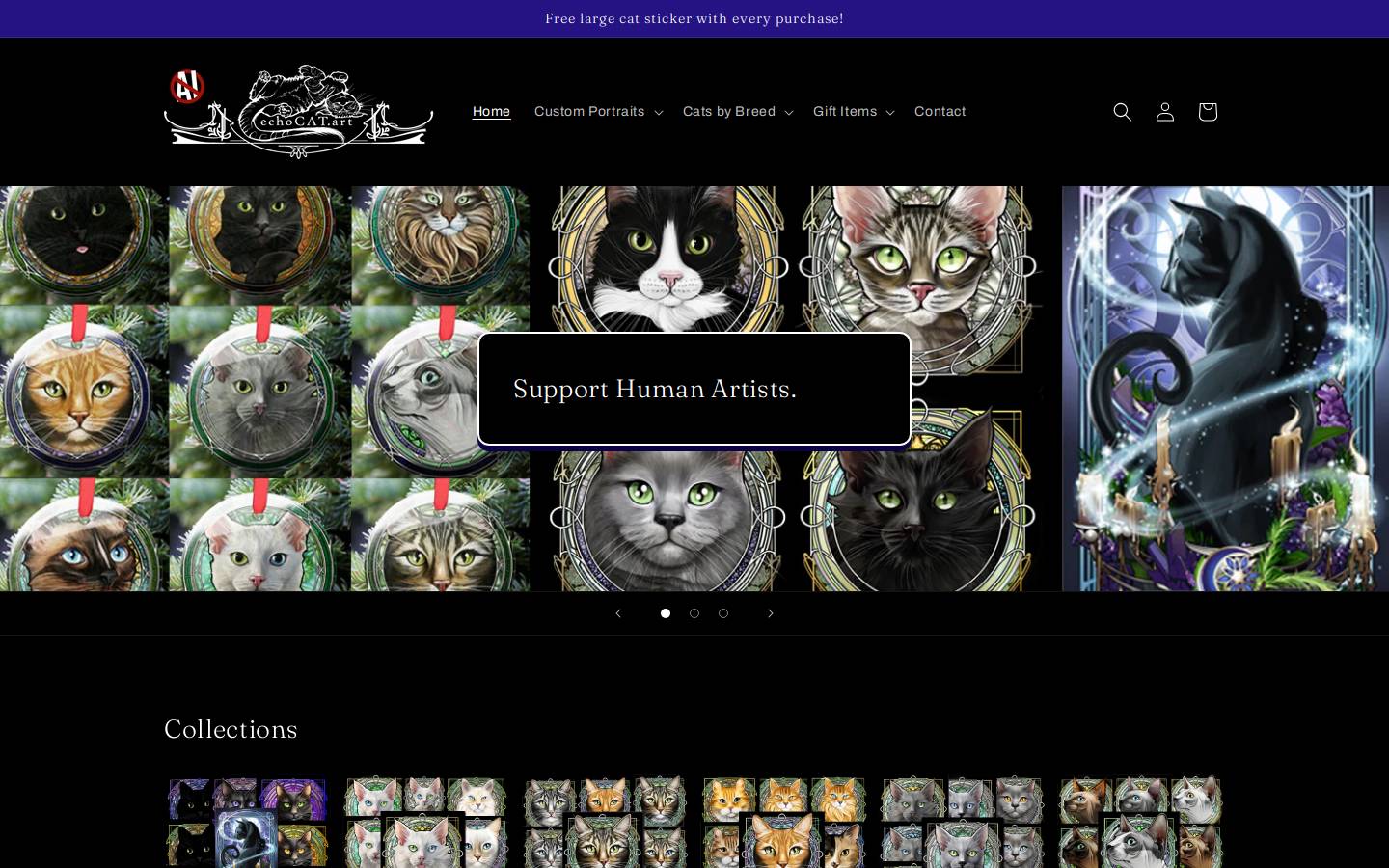 echocat.art homepage screenshot