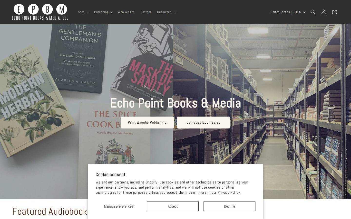 echopointbooks.com homepage screenshot