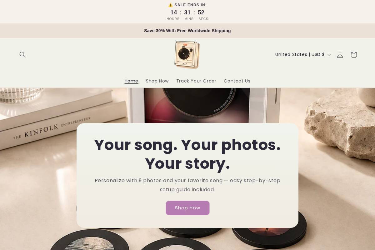 Echovinylstore homepage screenshot