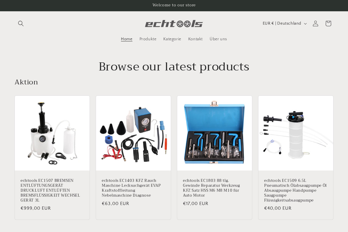 echtools homepage screenshot