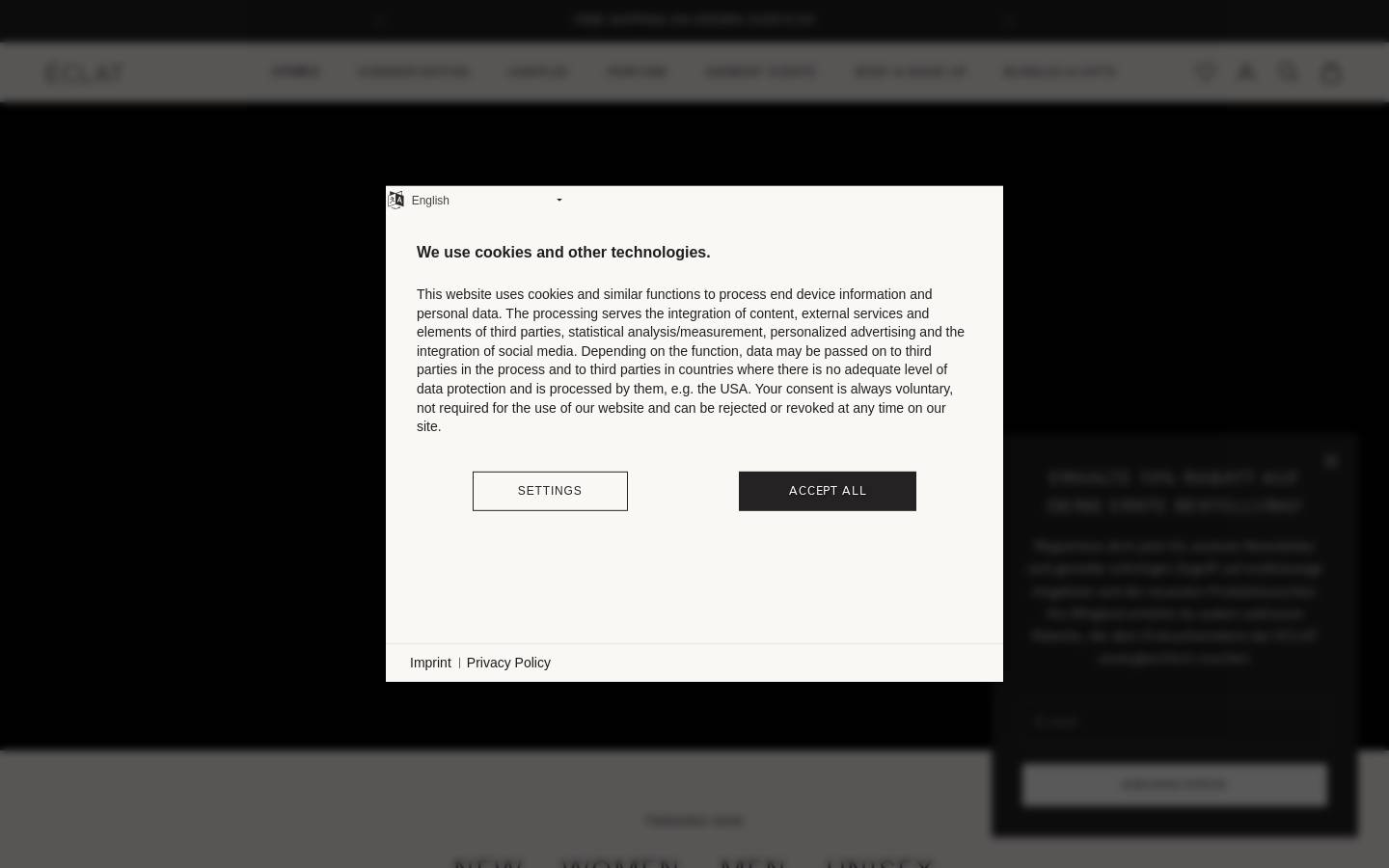 Eclat homepage screenshot