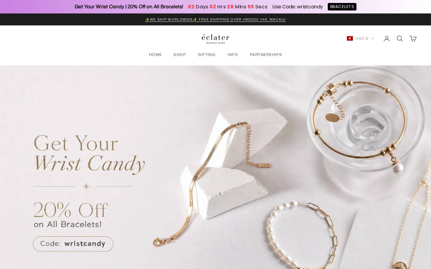 Eclaterjewellery homepage screenshot