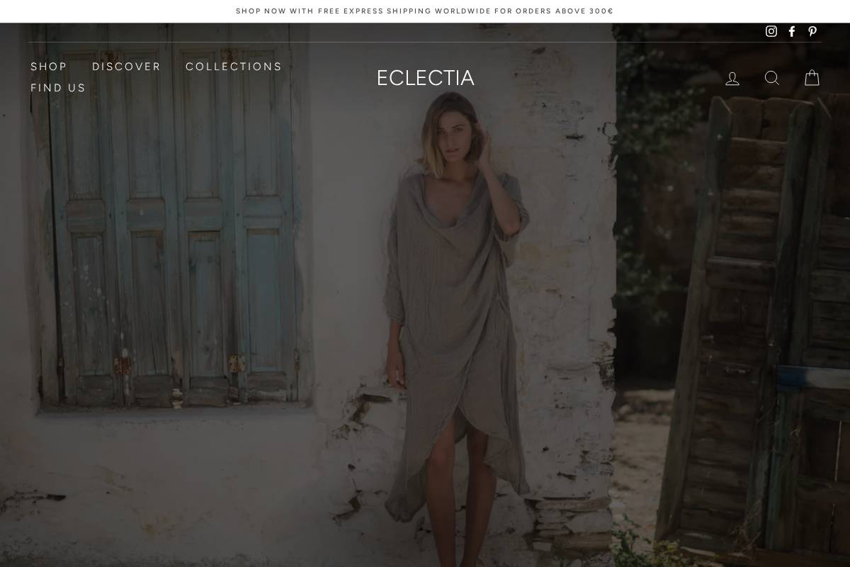eclectia.com homepage screenshot