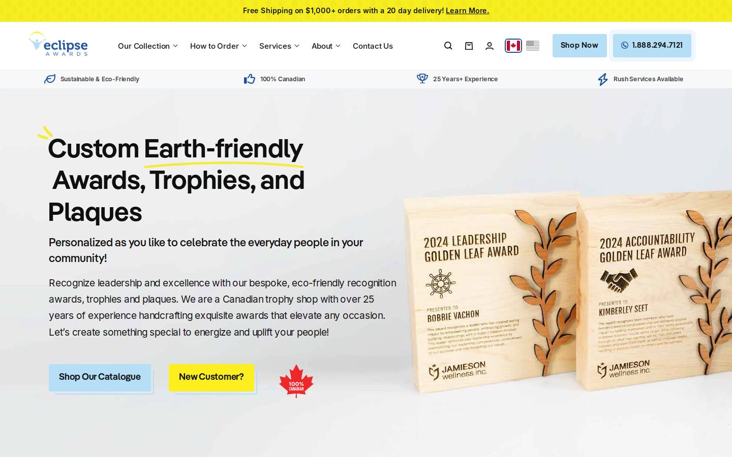 eclipseawards.ca homepage screenshot
