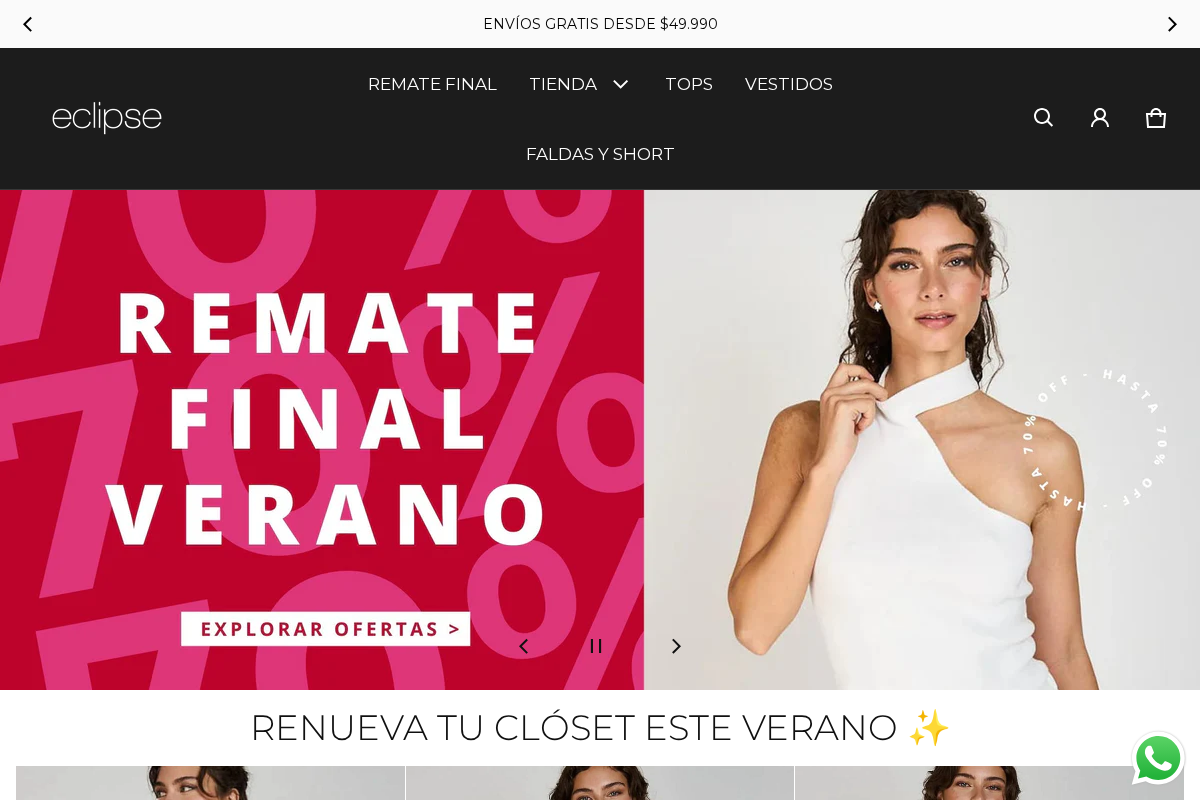 Eclipse Chile homepage screenshot