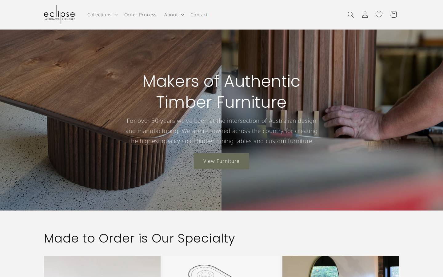 eclipsefurniture.com.au homepage screenshot