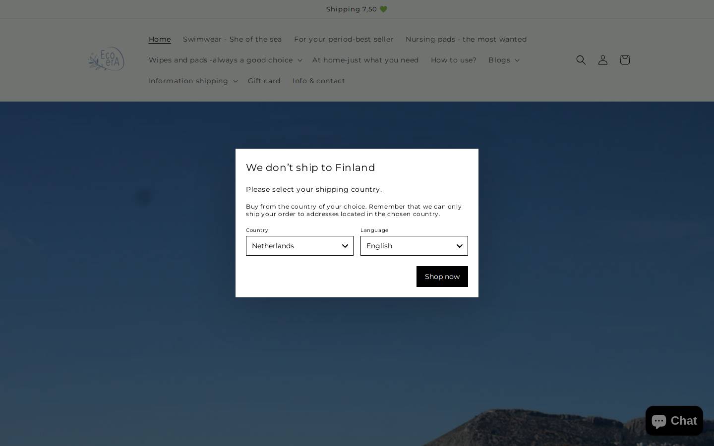 Eco Era Store homepage screenshot