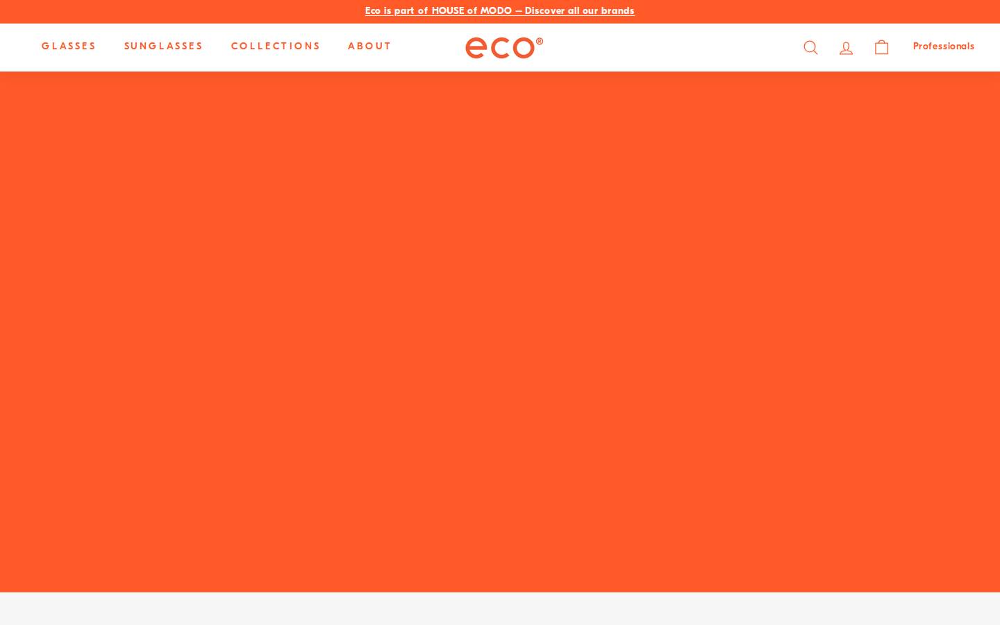 eco-eyewear.com homepage screenshot