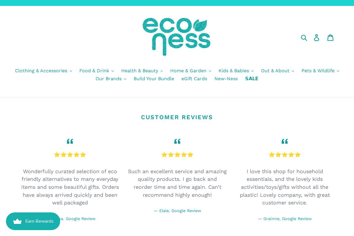 eco-ness.com homepage screenshot