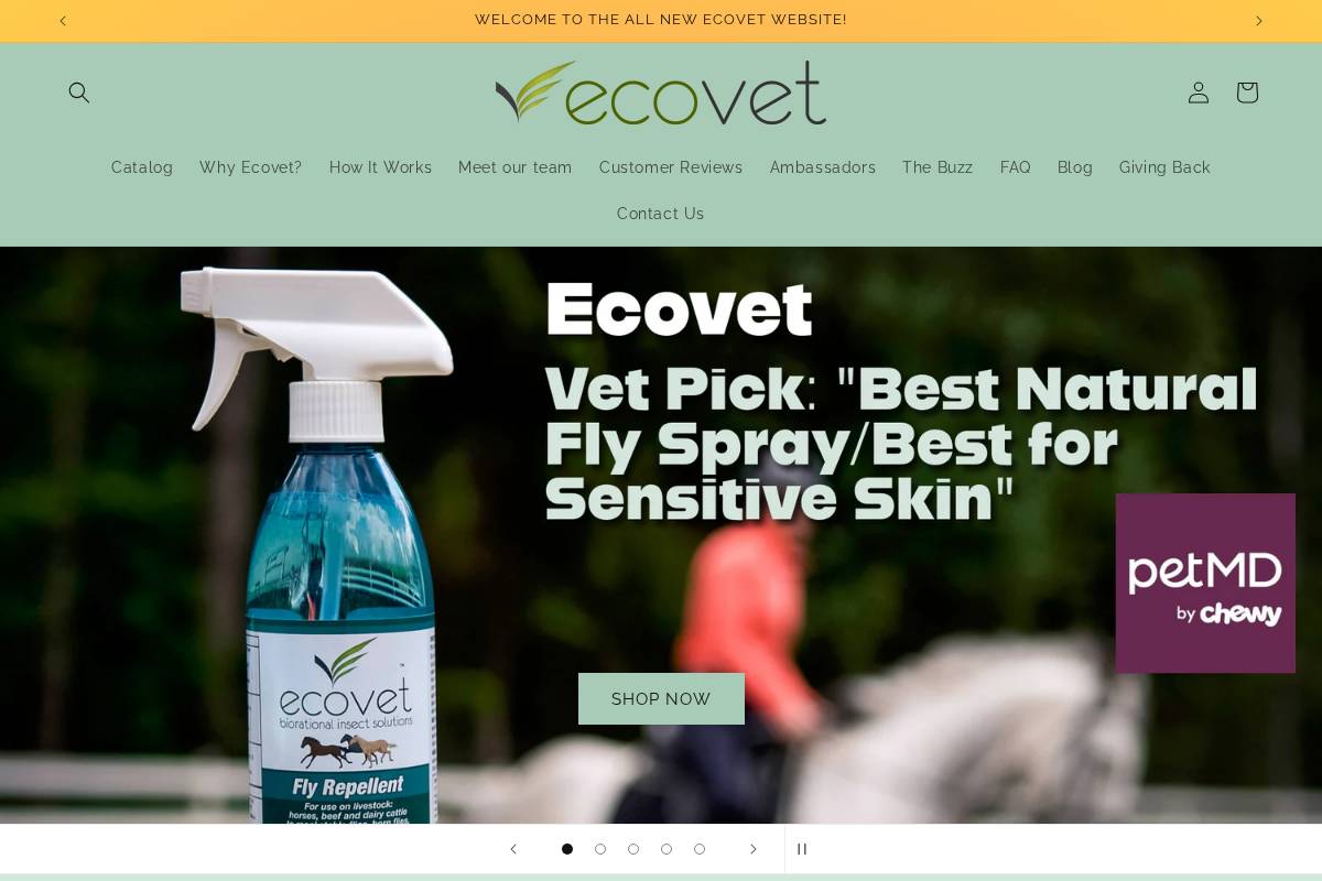 eco-vet.com homepage screenshot