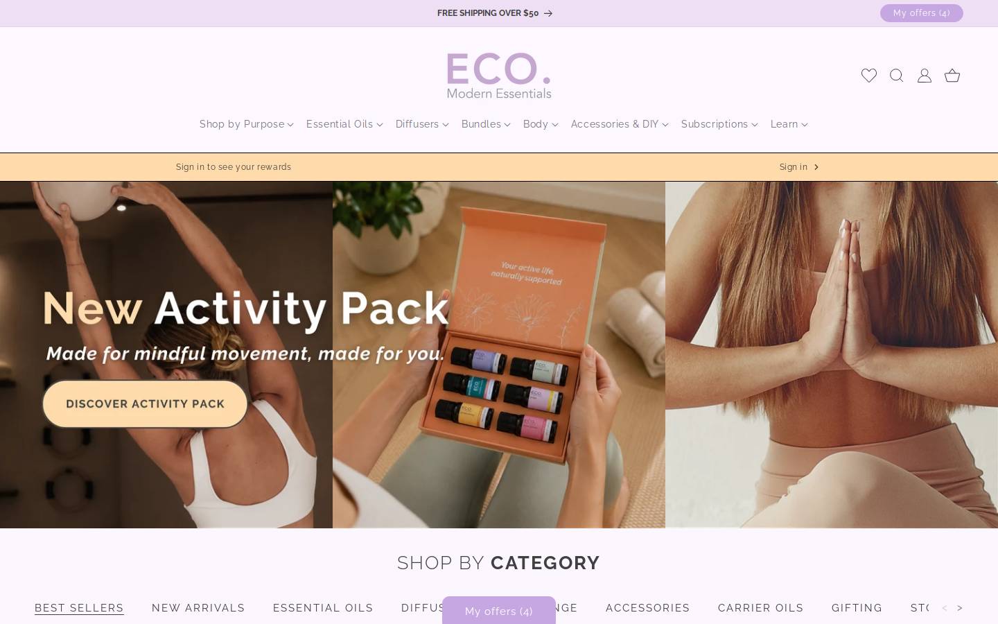 ecoaroma.com.au homepage screenshot