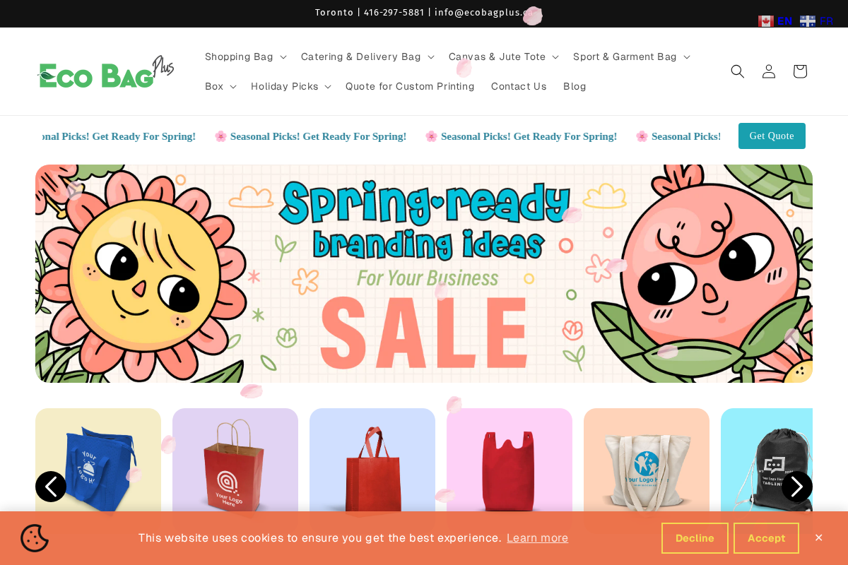 Eco Bag Plus homepage screenshot