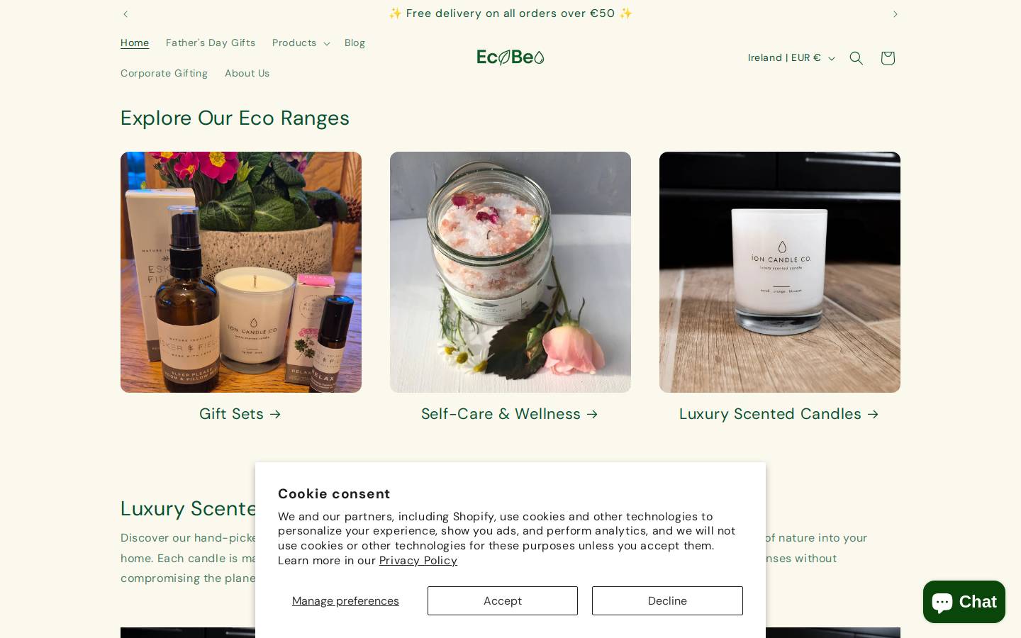 EcoBeo homepage screenshot