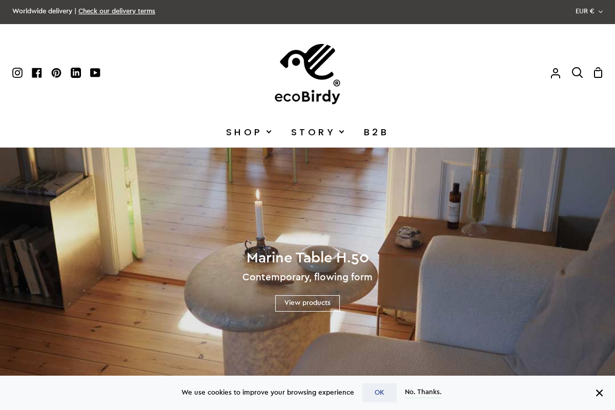 ecobirdy.com homepage screenshot