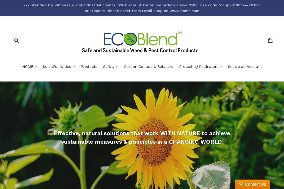 ecoblend.green homepage screenshot