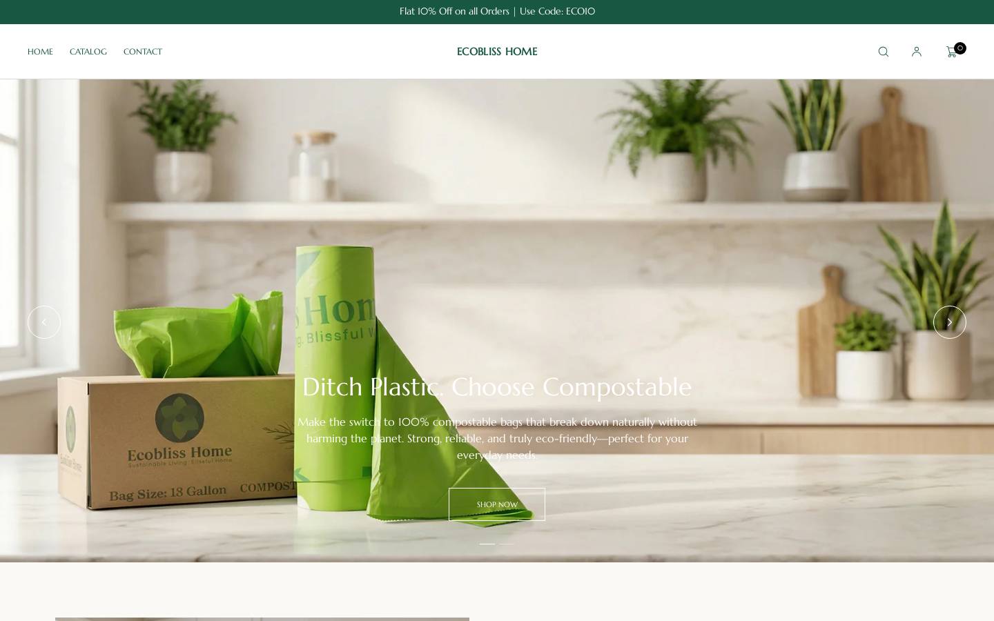 ecobliss-home.com homepage screenshot