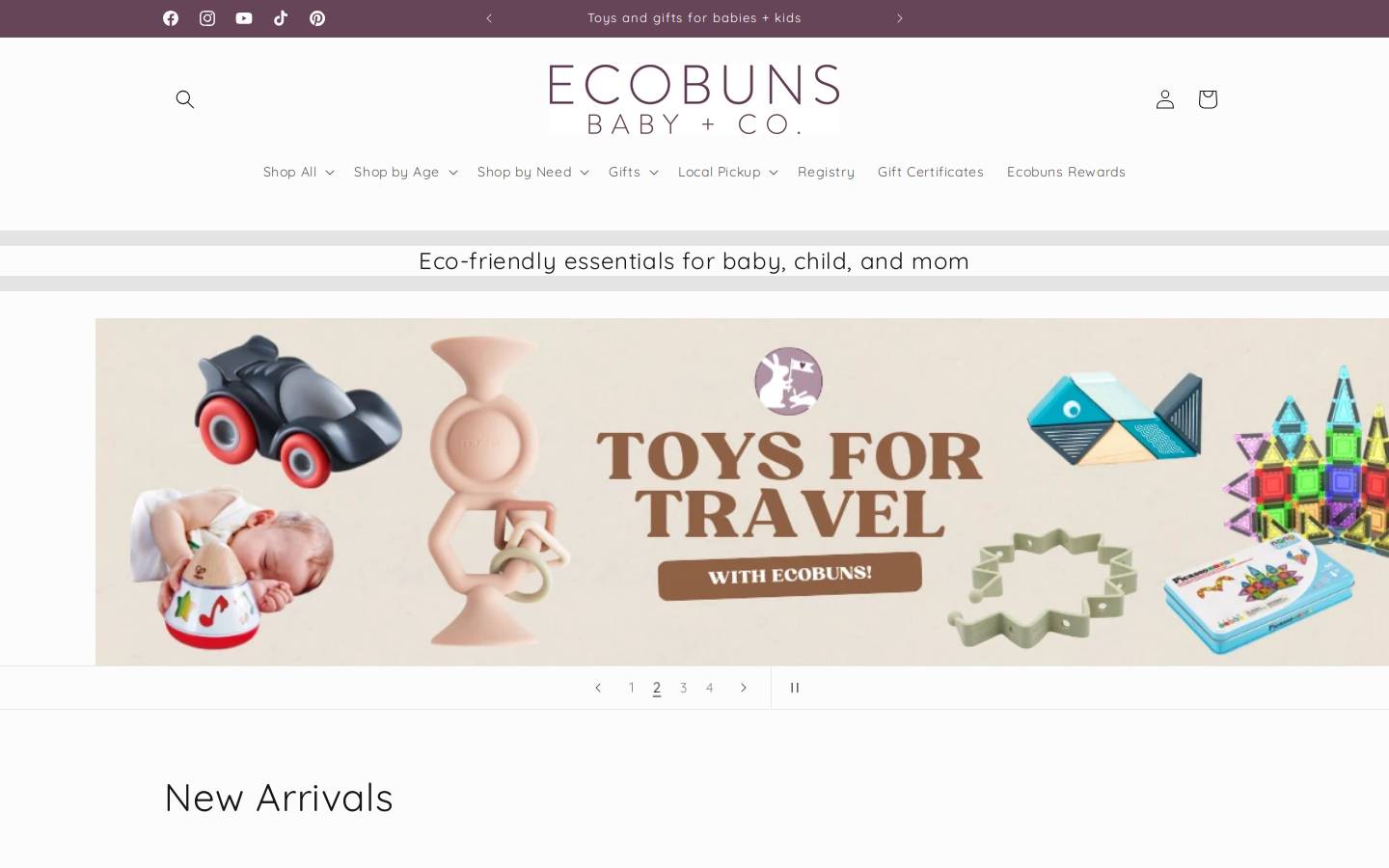 ecobuns.com homepage screenshot