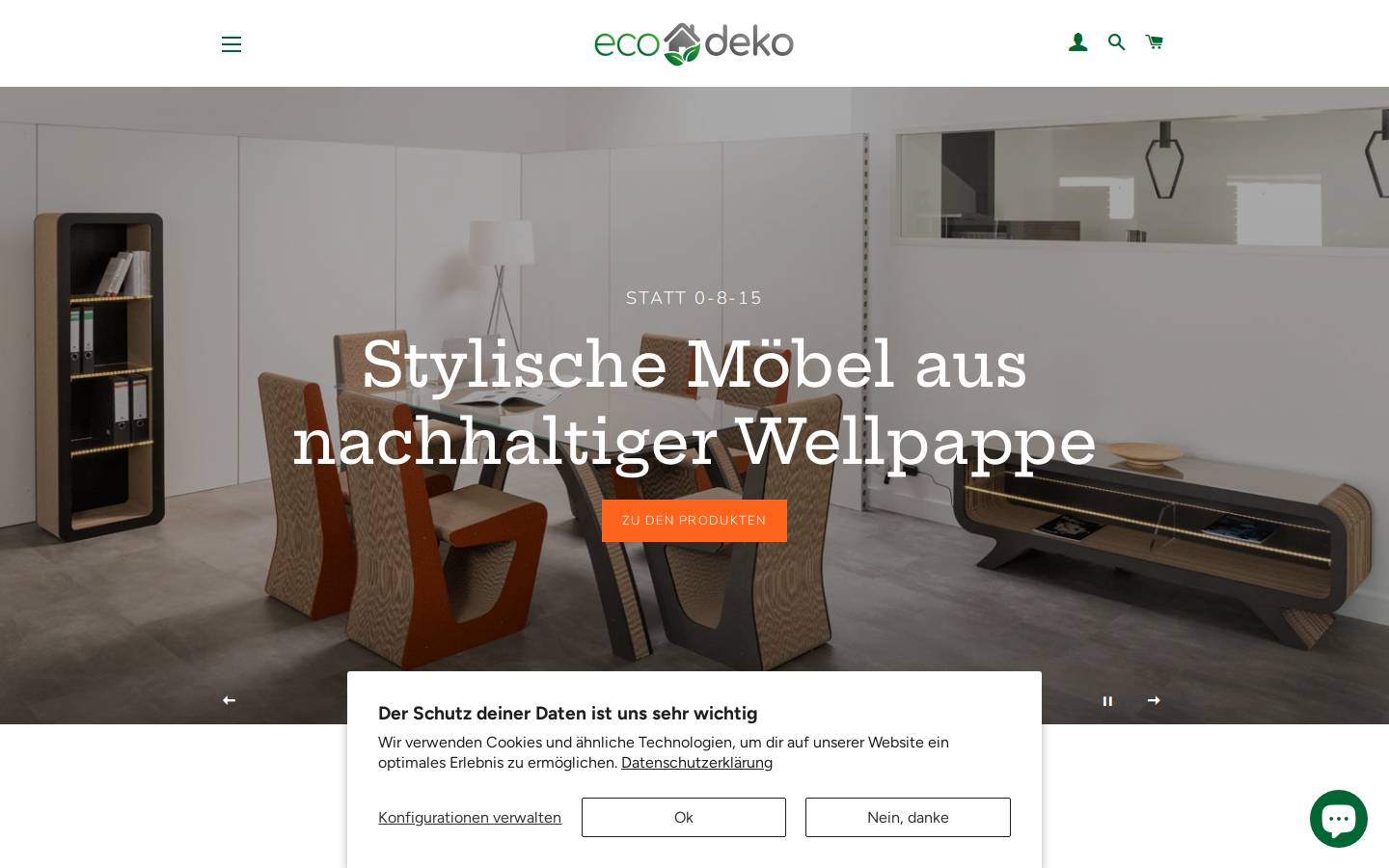 ecodeko.de homepage screenshot