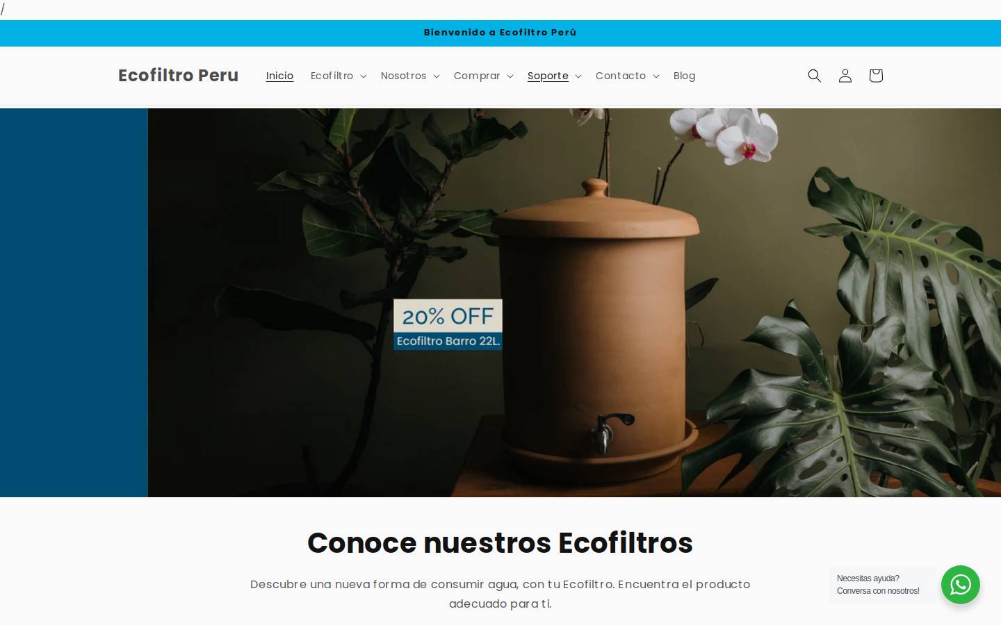 ecofiltroperu.pe homepage screenshot