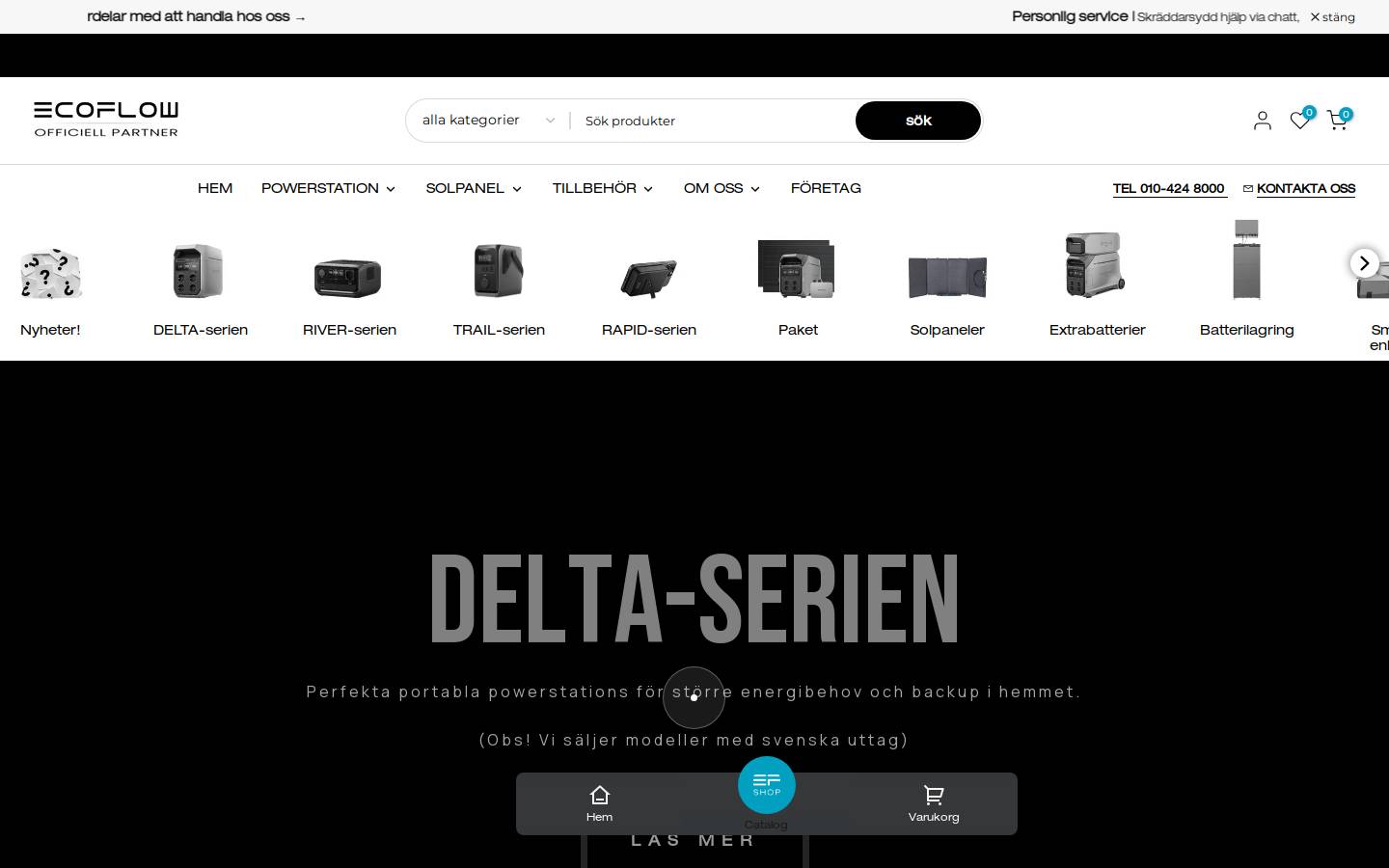 Ecoflow homepage screenshot