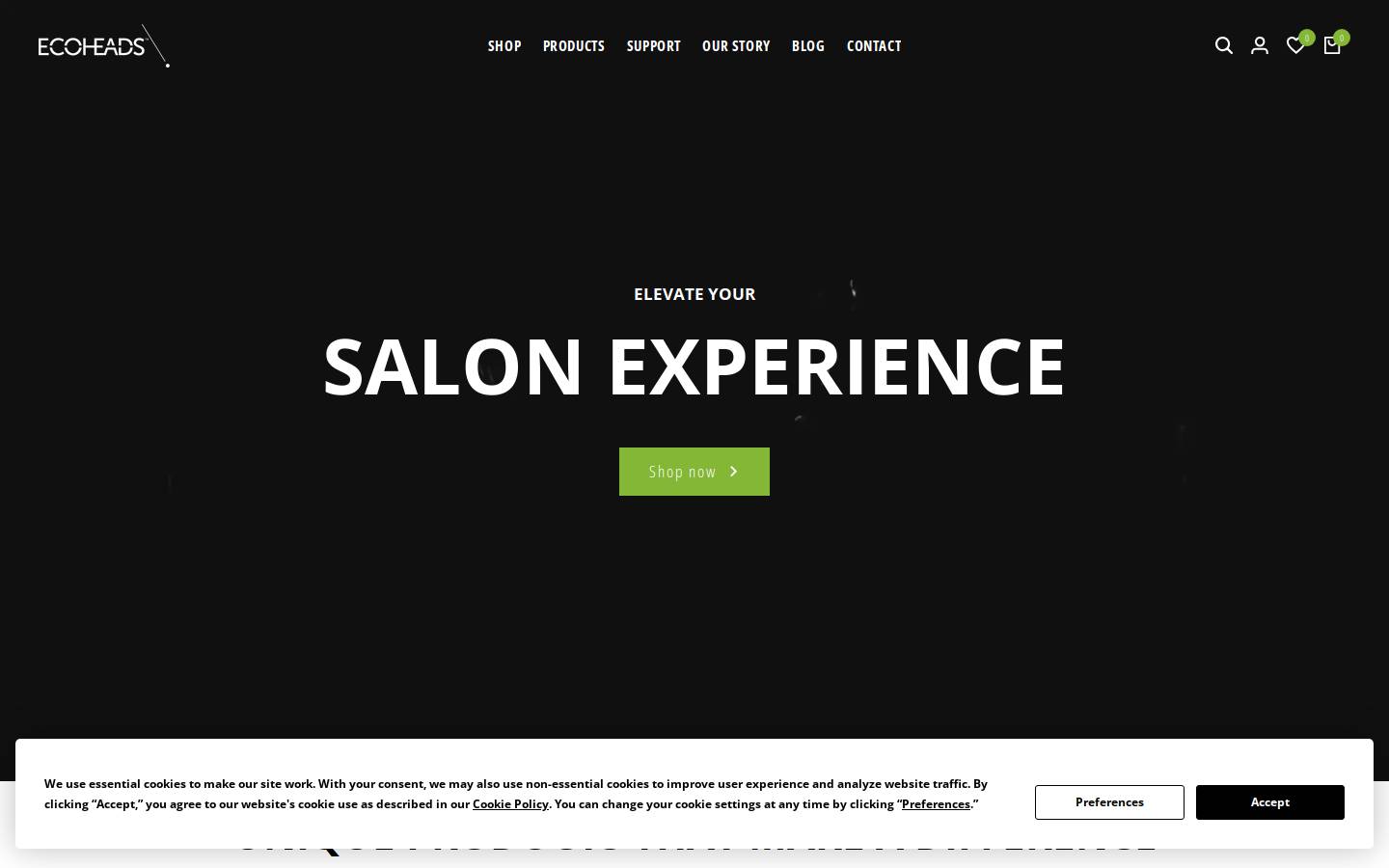 ecoheads.com homepage screenshot