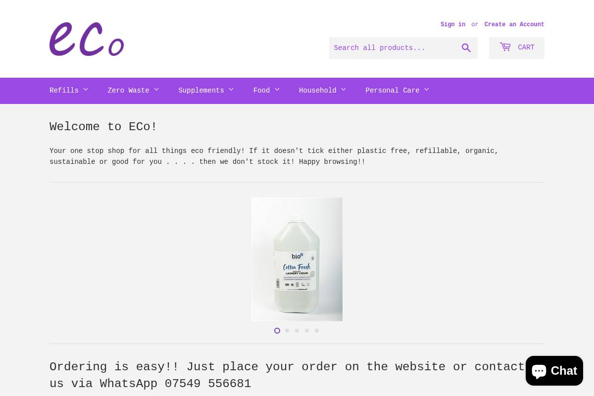 ecohealth.online homepage screenshot