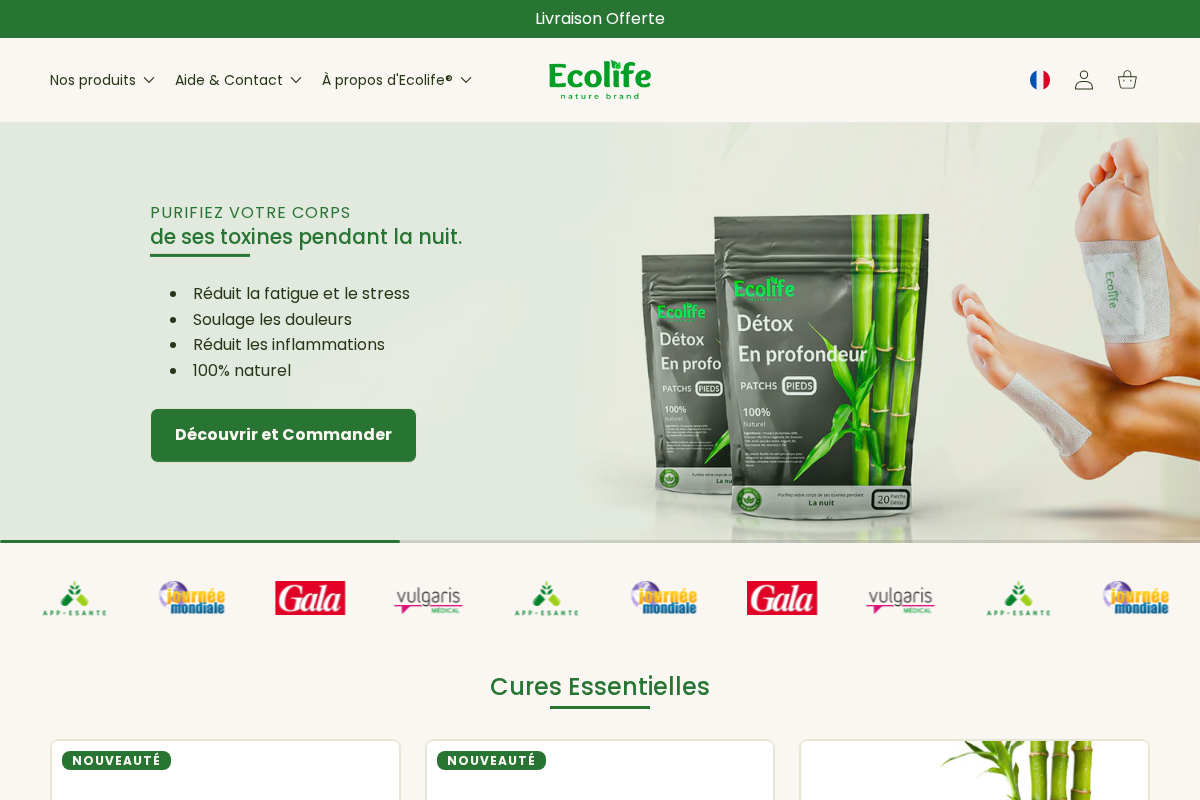 Ecolife homepage screenshot