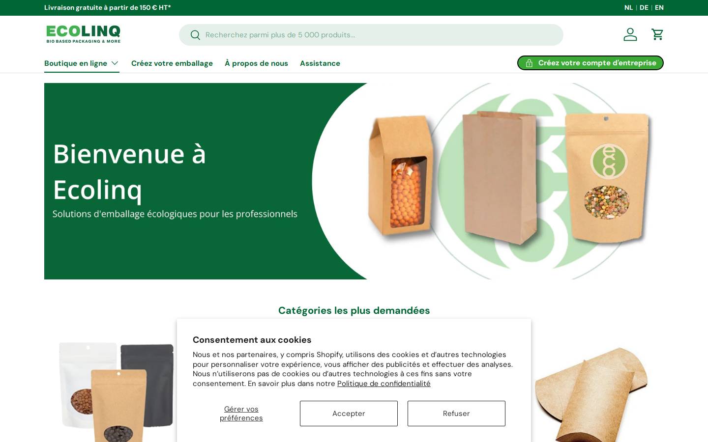 ecolinq.fr homepage screenshot