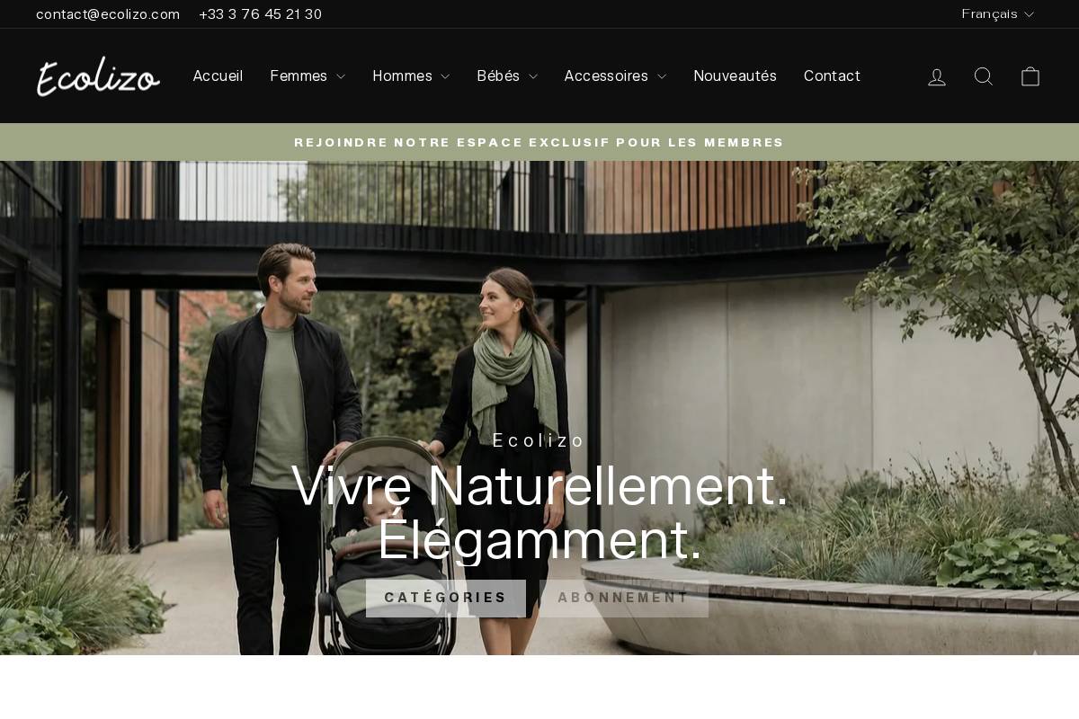 Ecolizo homepage screenshot