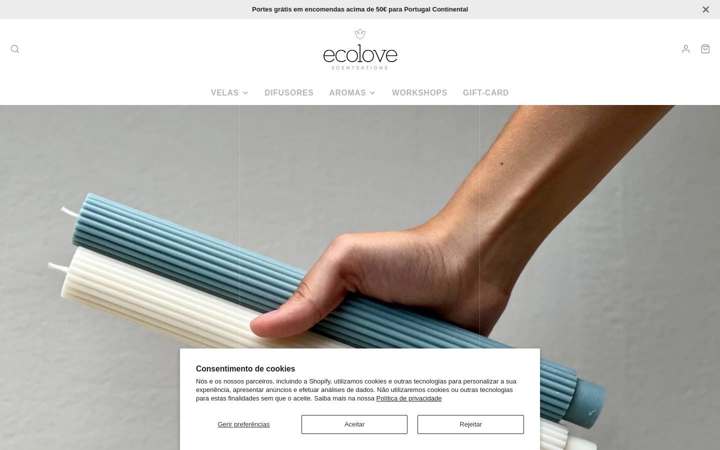 Ecolove homepage screenshot
