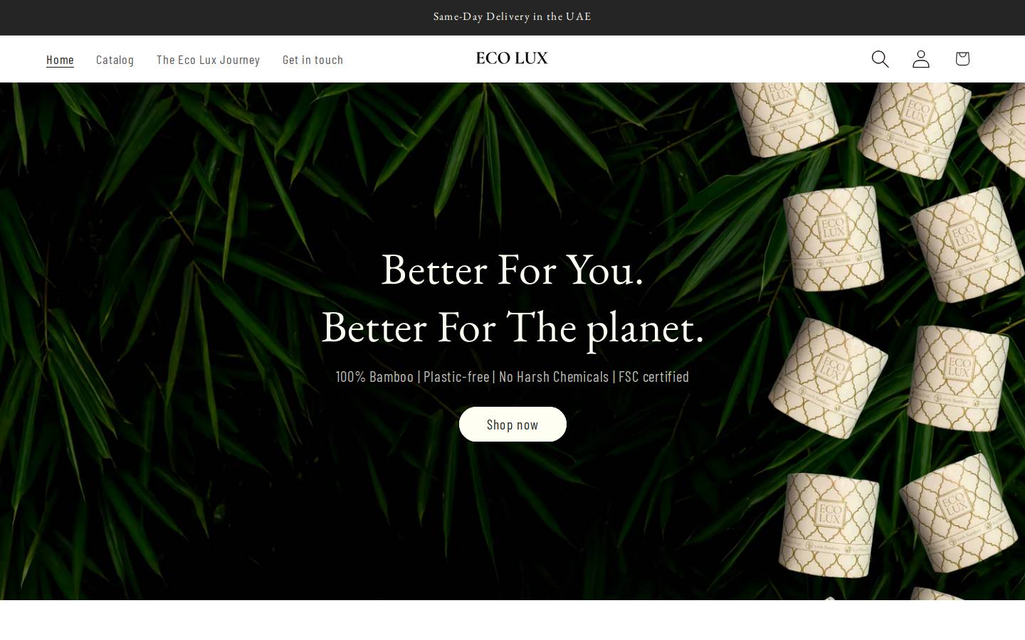 ecoluxproducts.com homepage screenshot