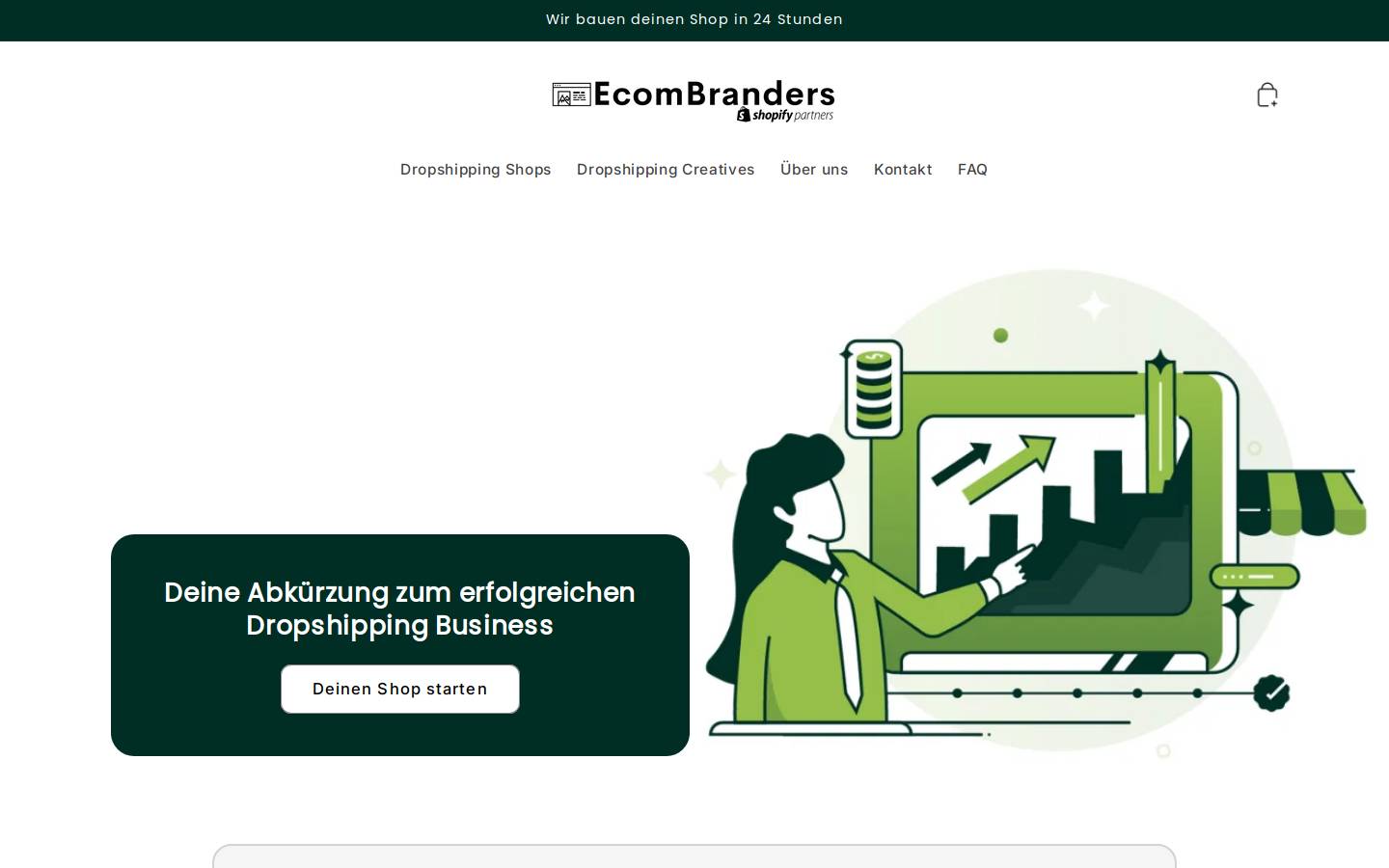 EcomBranders homepage screenshot
